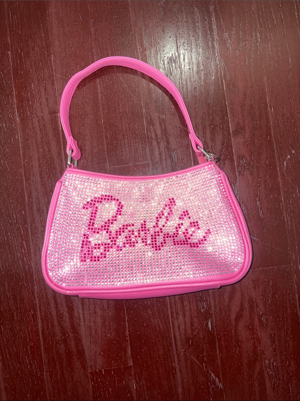 Barbie Hot Pink Crystal-Embellished Mini Shoulder Bag